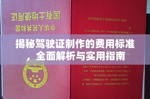 威宁揭秘驾驶证制作的费用标准，全面解析与实用指南